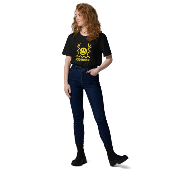 Funny Irish Rave T-Shirt – Acid House Smiley Hands-Up Tee - Image 3