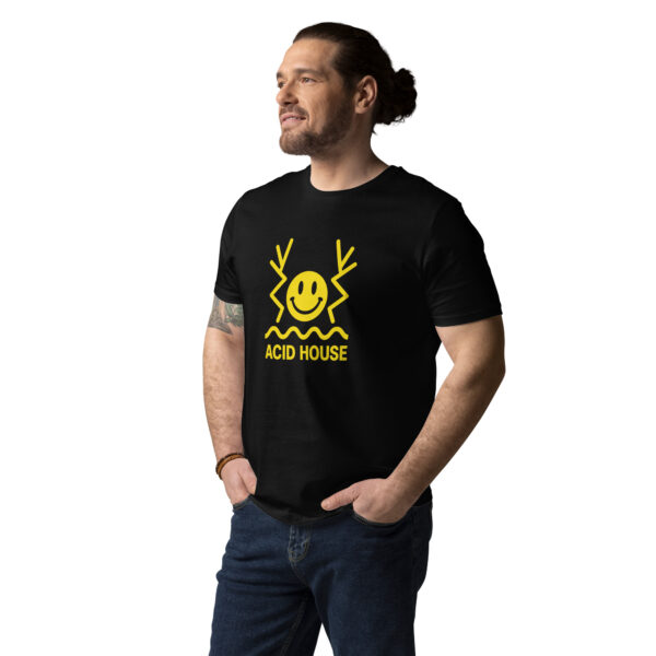 Funny Irish Rave T-Shirt – Acid House Smiley Hands-Up Tee - Image 4