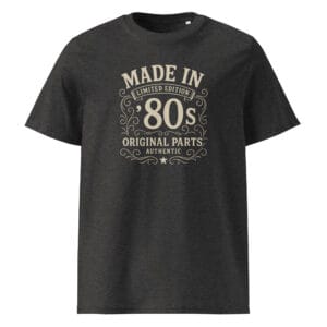 1980s birthday t-shirt with vintage made in the 80s graphic