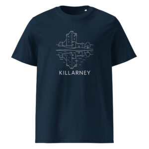 Ross Castle t-shirt with minimalist line drawing design