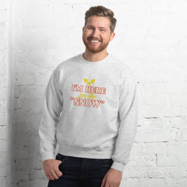 I'm Here for the "Snow" Jumper – Funny Unisex Party Christmas Jumper - Image 3