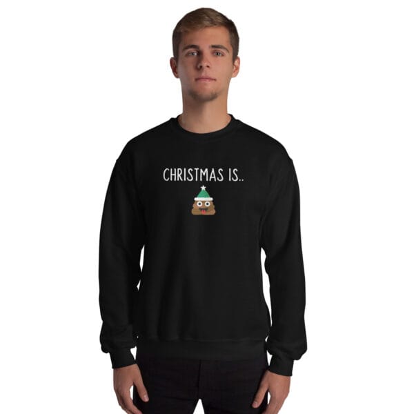 Christmas Is... Jumper – Funny Poop Emoji Unisex Christmas Sweatshirt - Image 5