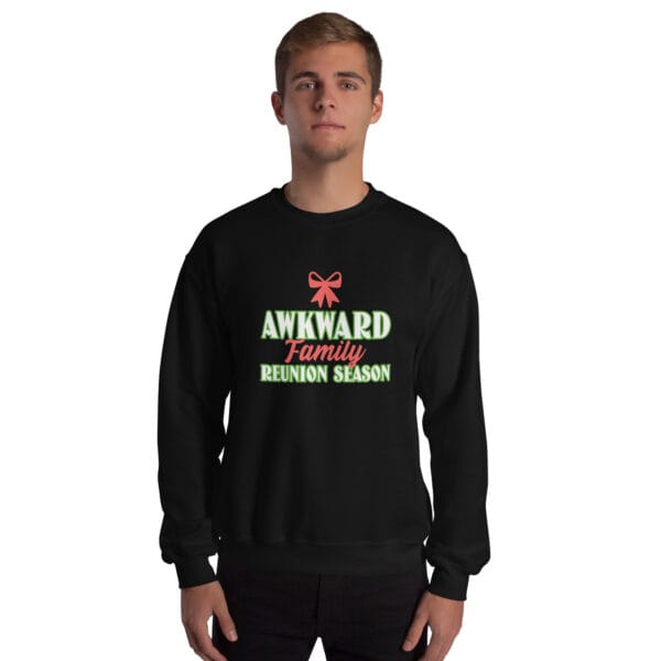 Awkward Family Reunion Season Jumper – Funny Unisex Christmas Sweatshirt - Image 5