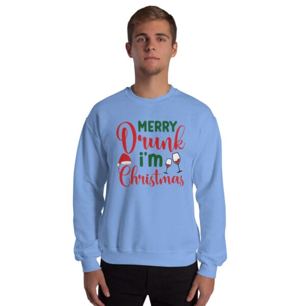 Merry Drunk I’m Christmas Jumper – Funny Unisex Holiday Sweatshirt - Image 12