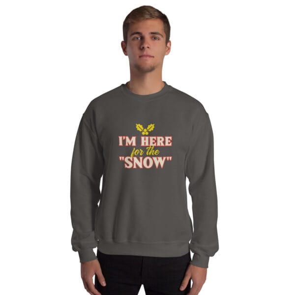 I'm Here for the "Snow" Jumper – Funny Unisex Party Christmas Jumper - Image 12