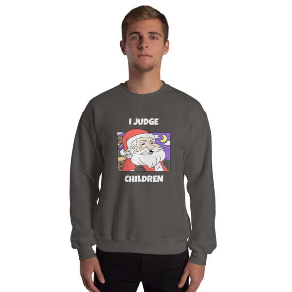 I Judge Children Jumper – Funny Santa Christmas Sweatshirt (Unisex) - Image 11