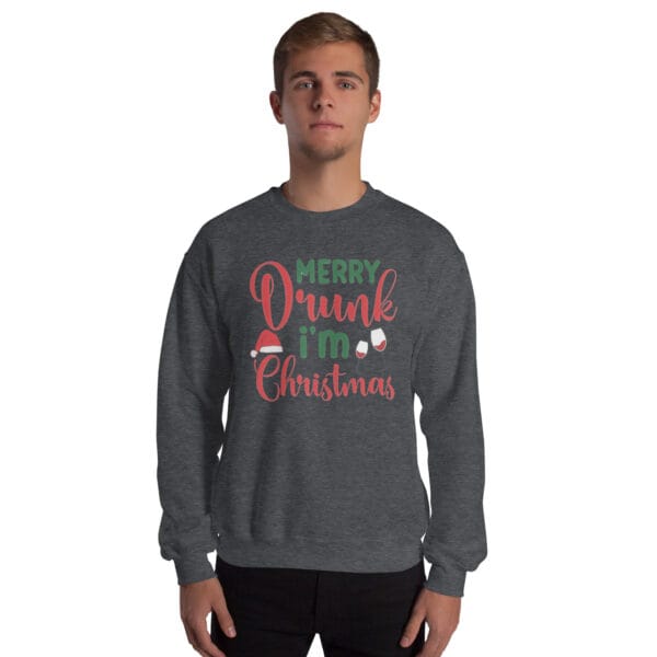 Merry Drunk I’m Christmas Jumper – Funny Unisex Holiday Sweatshirt - Image 9