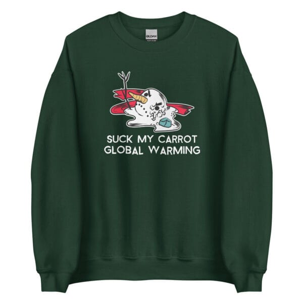 Suck My Carrot Jumper – Funny Anti-Global Warming Christmas Sweatshirt (Unisex) - Image 2