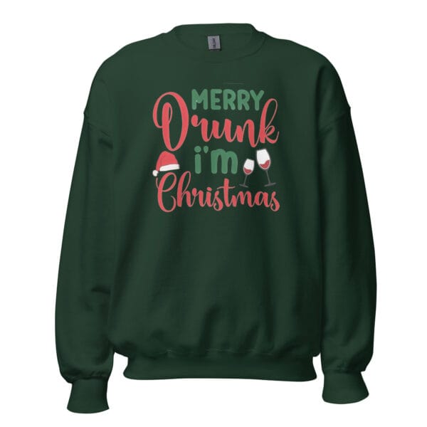 Merry Drunk I’m Christmas Jumper – Funny Unisex Holiday Sweatshirt - Image 4