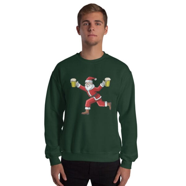 Beer-Run Santa Jumper – Funny Unisex Christmas Sweatshirt - Image 8