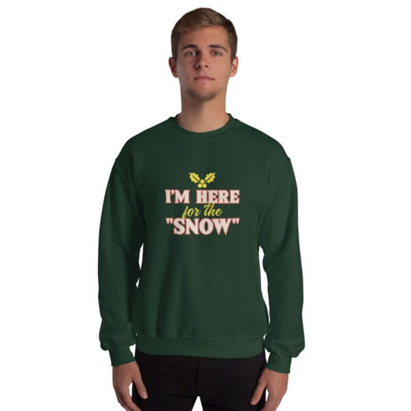 I'm Here for the "Snow" Jumper – Funny Unisex Party Christmas Jumper - Image 8