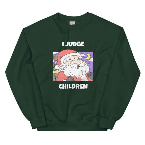 I Judge Children Jumper – Funny Santa Christmas Sweatshirt (Unisex) - Image 4
