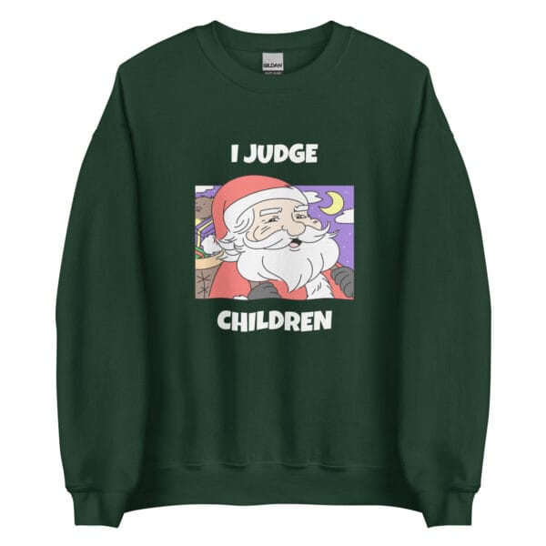 I Judge Children Jumper – Funny Santa Christmas Sweatshirt (Unisex) - Image 5
