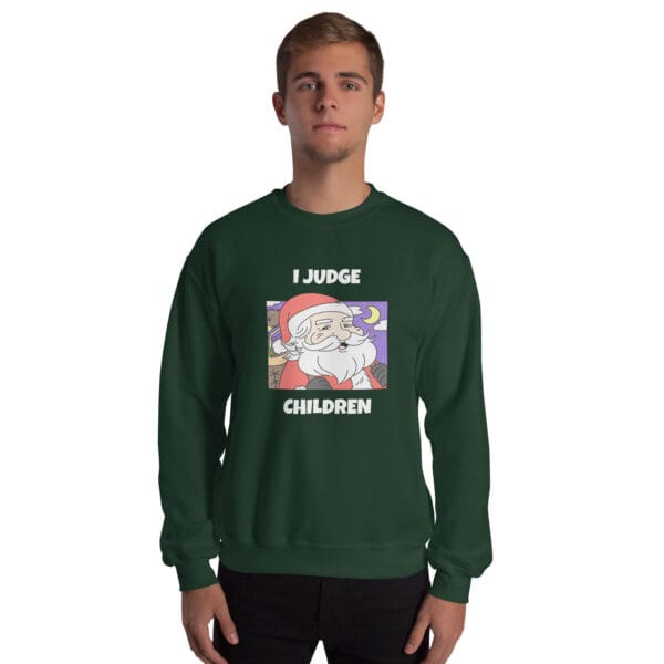 I Judge Children Jumper – Funny Santa Christmas Sweatshirt (Unisex) - Image 8