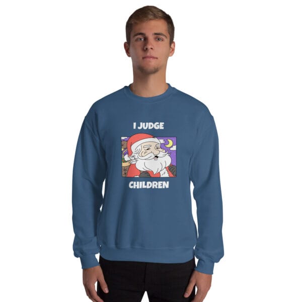 I Judge Children Jumper – Funny Santa Christmas Sweatshirt (Unisex) - Image 12