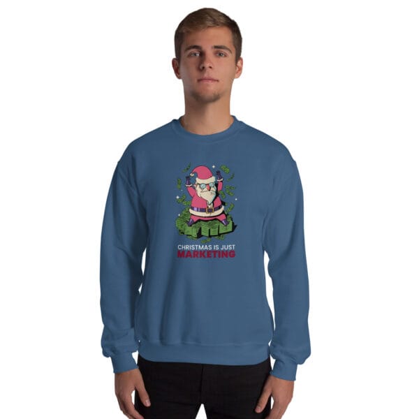 Christmas Is Just Marketing Jumper – Funny Unisex Anti-Holiday Sweatshir - Image 11