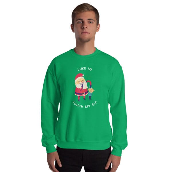 I Like to Touch My Elf Jumper – Rude Funny Christmas Sweatshirt (Unisex) - Image 10