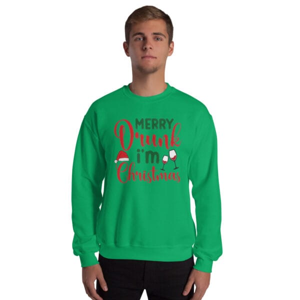 Merry Drunk I’m Christmas Jumper – Funny Unisex Holiday Sweatshirt - Image 11