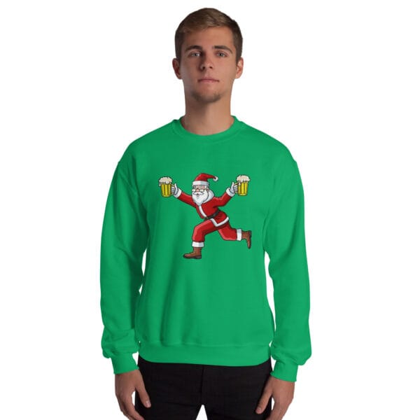 Beer-Run Santa Jumper – Funny Unisex Christmas Sweatshirt - Image 11