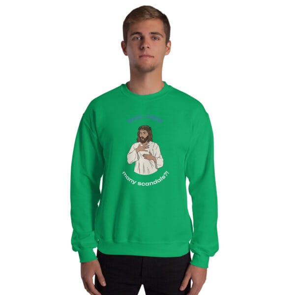 Wait… HOW Many Scandals?! Jumper – Satirical Irish Church Critique Sweatshirt (Unisex) - Image 12