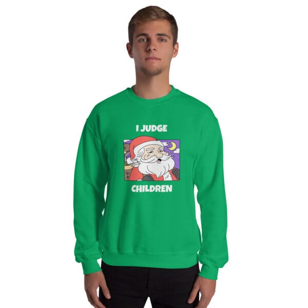 I Judge Children Jumper – Funny Santa Christmas Sweatshirt (Unisex) - Image 13