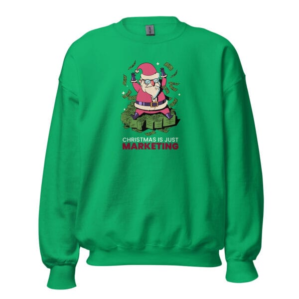 Christmas Is Just Marketing Jumper – Funny Unisex Anti-Holiday Sweatshir - Image 4