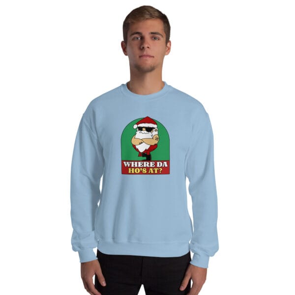 Where Da Ho’s At? Jumper – Rude Funny Santa Christmas Sweatshirt (Unisex) - Image 13
