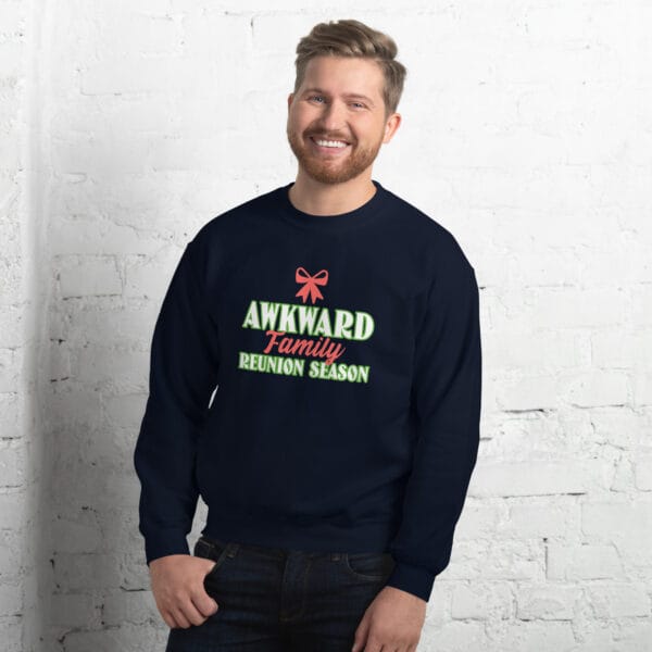 Awkward Family Reunion Season Jumper – Funny Unisex Christmas Sweatshirt - Image 2