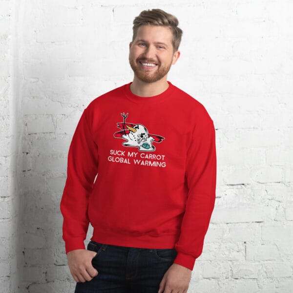 Suck My Carrot Jumper – Funny Anti-Global Warming Christmas Sweatshirt (Unisex) - Image 4