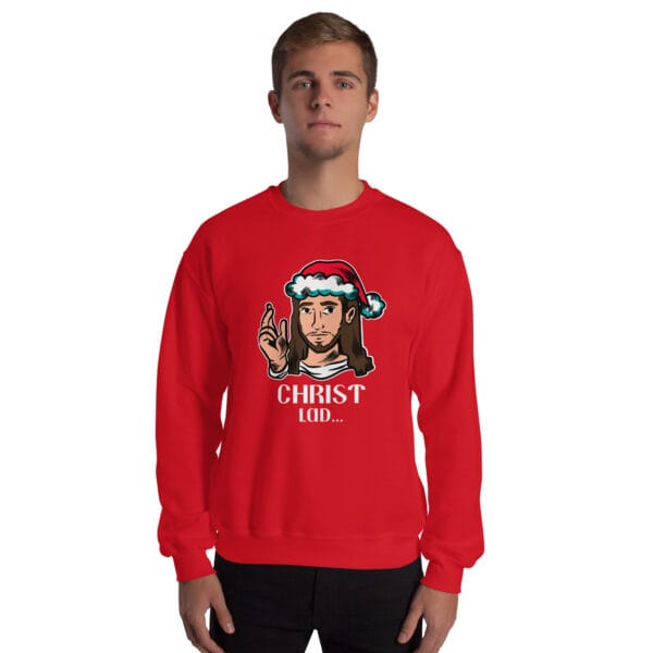 Christ Lad... Jumper – Funny Irish Christmas Sweatshirt (Unisex) - Image 7