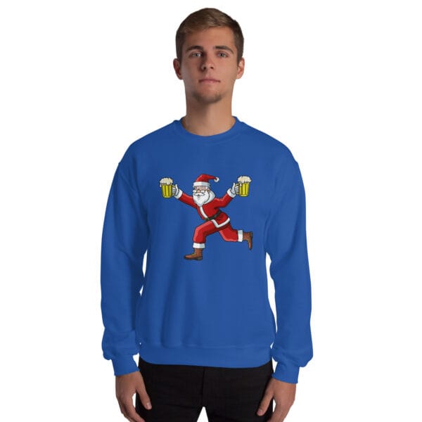 Beer-Run Santa Jumper – Funny Unisex Christmas Sweatshirt - Image 10