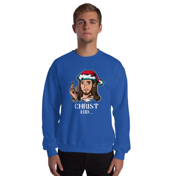 Christ Lad... Jumper – Funny Irish Christmas Sweatshirt (Unisex) - Image 9