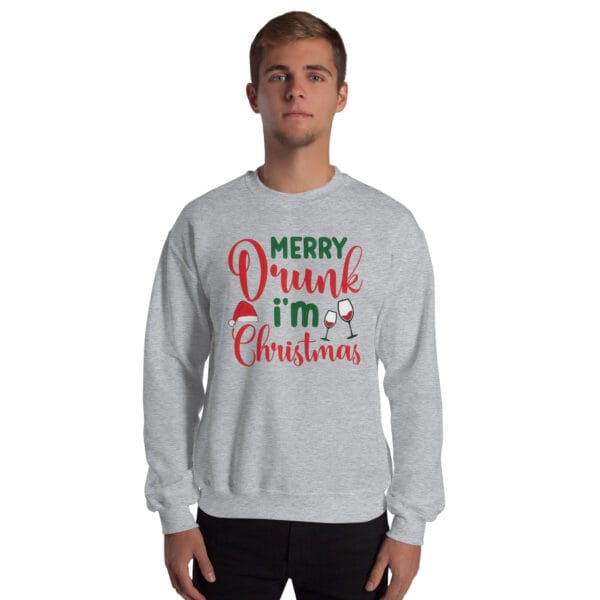 Merry Drunk I’m Christmas Jumper – Funny Unisex Holiday Sweatshirt - Image 14
