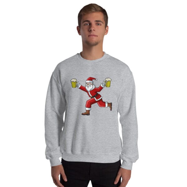 Beer-Run Santa Jumper – Funny Unisex Christmas Sweatshirt - Image 14