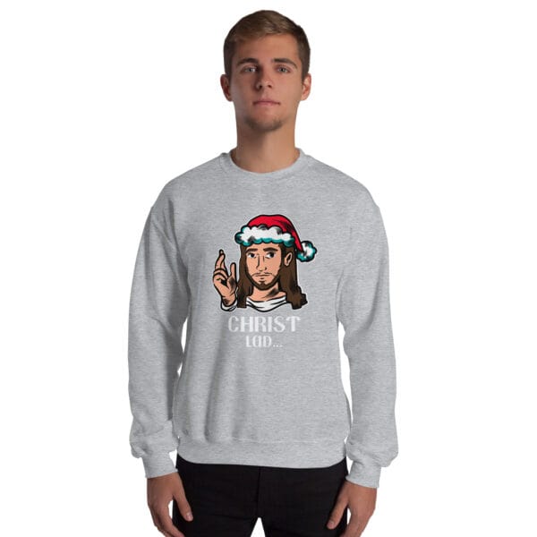 Christ Lad... Jumper – Funny Irish Christmas Sweatshirt (Unisex) - Image 14