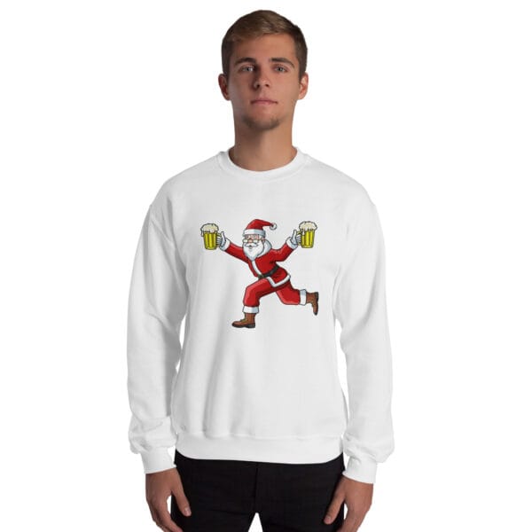 Beer-Run Santa Jumper – Funny Unisex Christmas Sweatshirt - Image 15