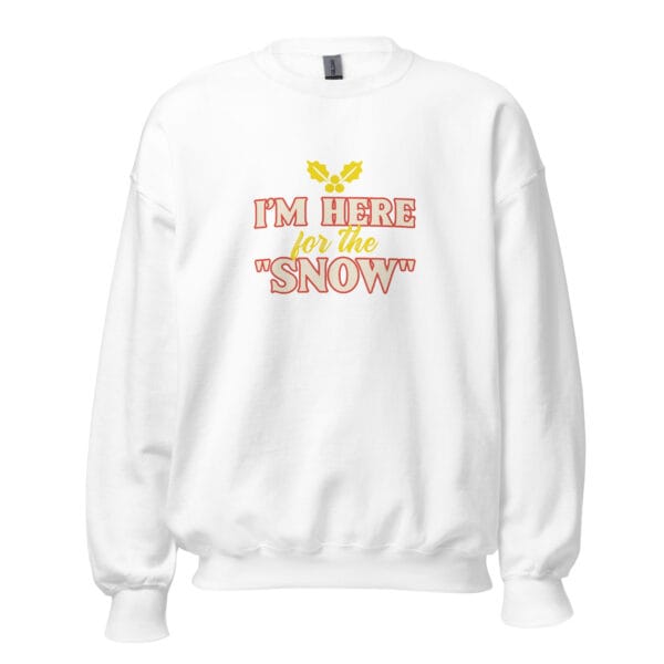 I'm Here for the "Snow" Jumper – Funny Unisex Party Christmas Jumper - Image 4