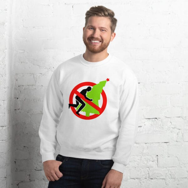Funny “No Humping the Christmas Tree” Jumper | Adult Humor Xmas Sweater - Image 4